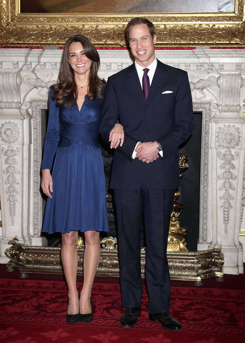 Kate Middleton i książę William w dniu ogłoszenia zaręczyn
