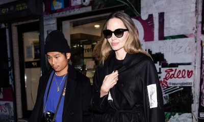Angelina Jolie w małej czarnej znów lansuje minimalistyczny szyk