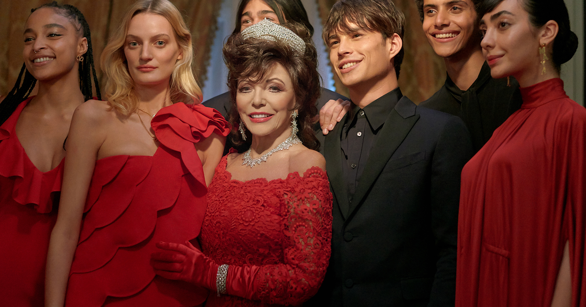 Joan Collins w świątecznej kampanii Valentino