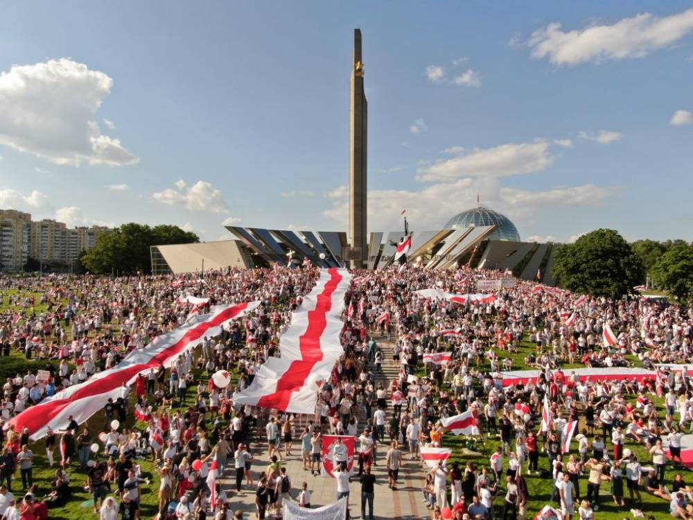 Protesty na Białorusi , (Fot. Getty Images)