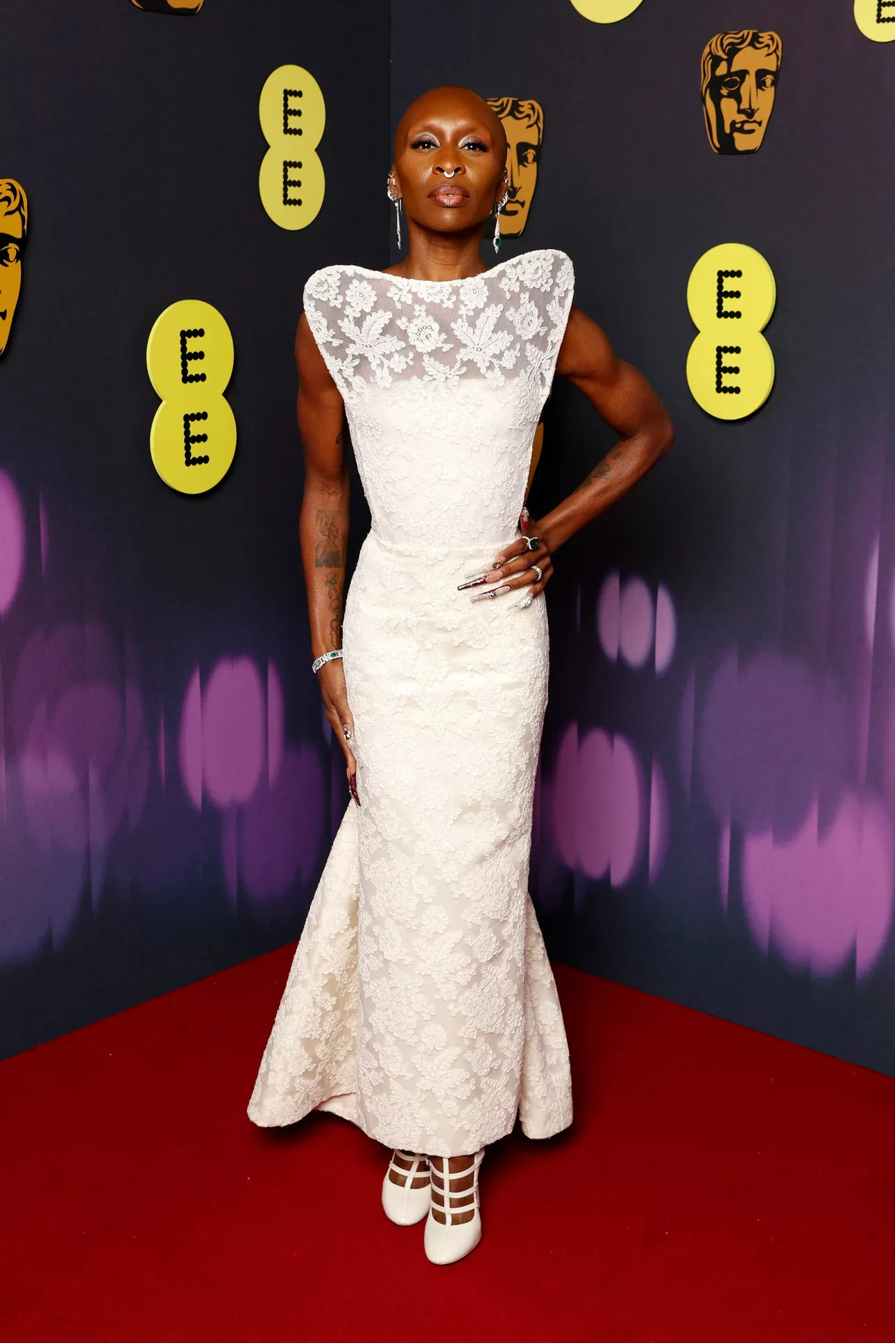 Cynthia Erivo w kreacji Louis Vuitton i biżuterii Tiffany & Co. na gali BAFTA 2025