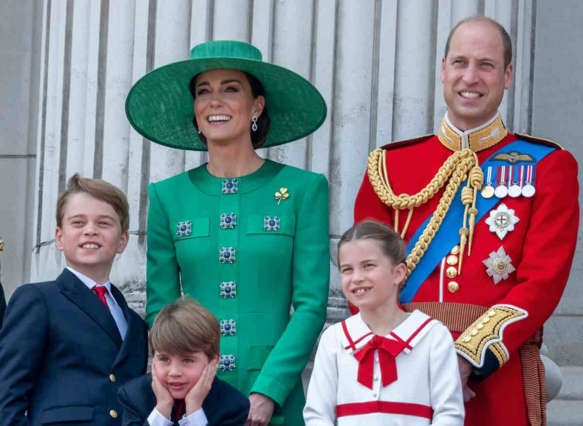Księżna Kate z rodziną podczas Trooping the Colour w 2023 roku.
