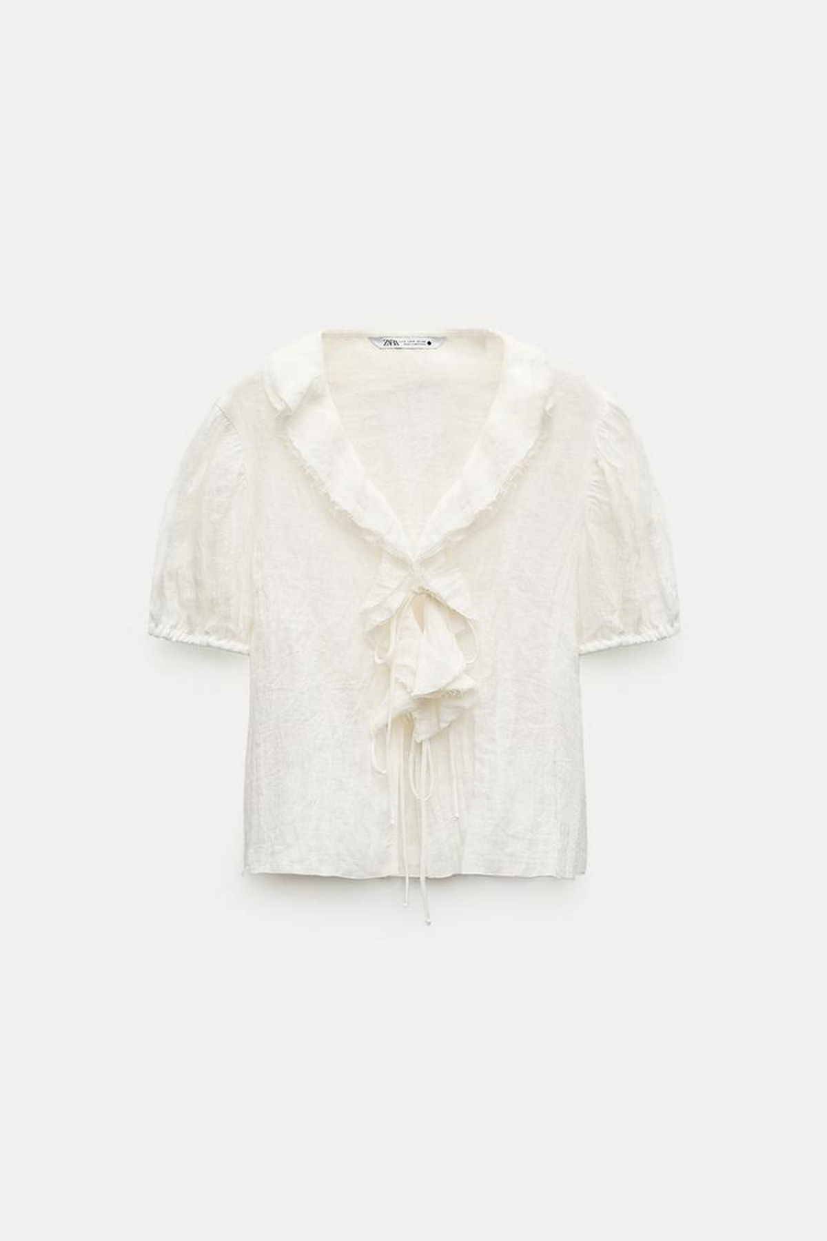 Romantyczna bluzka Zara na lato 2024. 