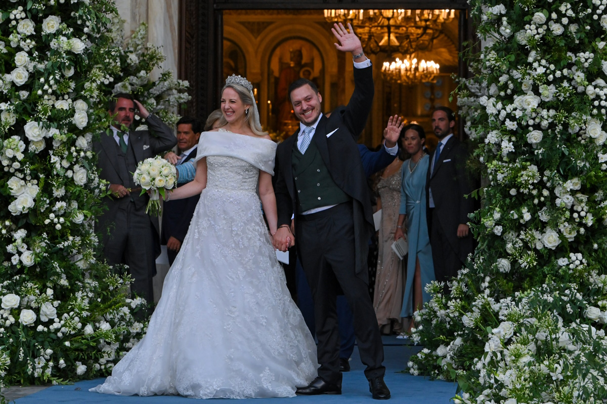 Wyczekany ślub greckiej księżniczki Theodory i Matthew Kumara (Fot. Milos Bicanski/Getty Images)