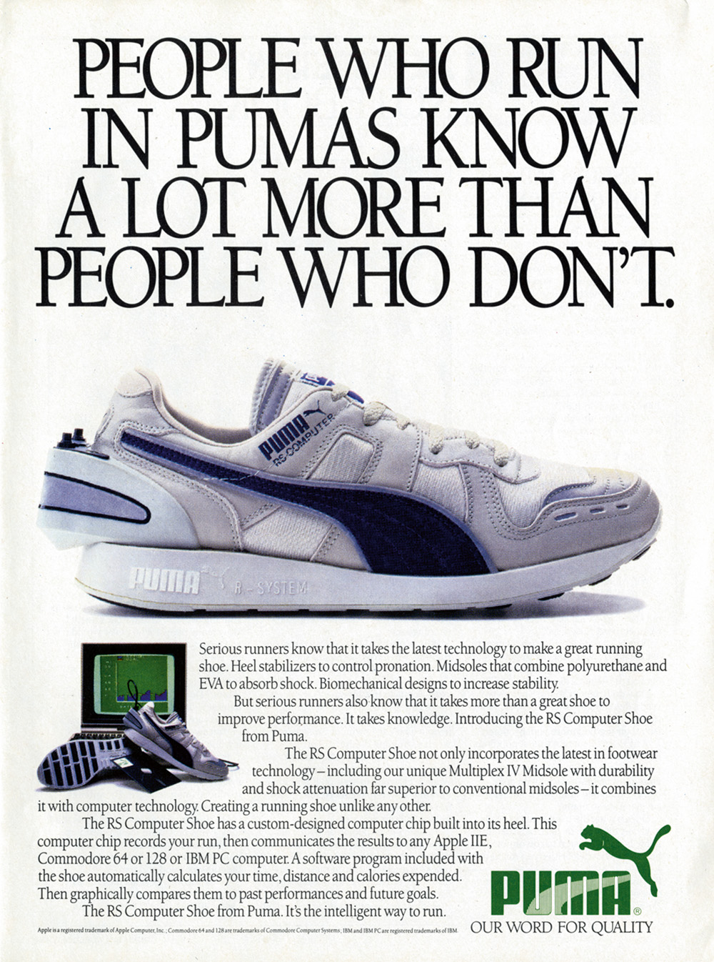 Reklama Puma RS Computer Shoe 1986 (Fot. Puma Archive, materiały prasowe)