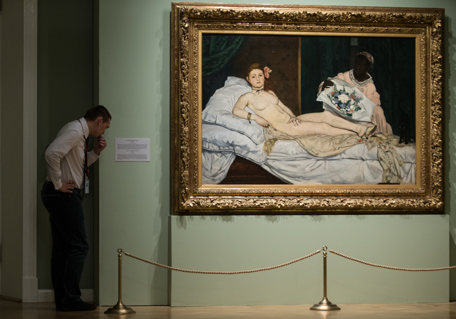 Obraz „Olimpia” Édouarda Maneta w Musée d’Orsay w Paryżu (Fot. NurPhoto / Getty Images)