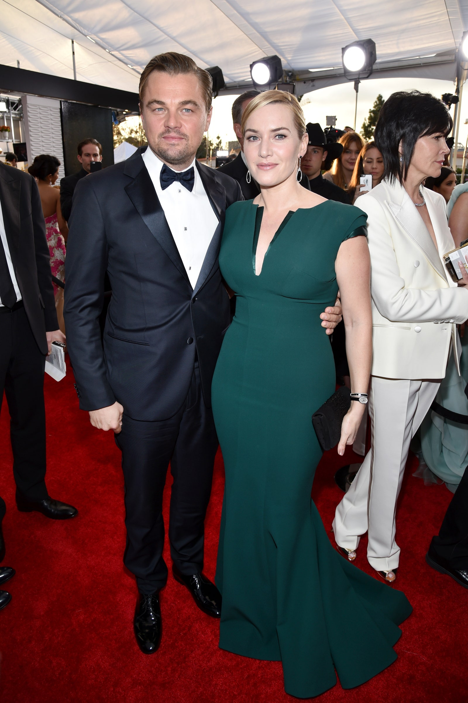 Leonardo DiCaprio i Kate Winslet na ceremonii wręczenia Nagród Gildii Aktorów Ekranowych 2016 (Fot. John Shearer/Getty Images)