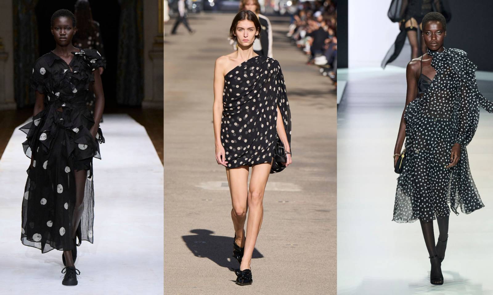 Yamamoto, Stella McCartney, Dolce & Gabbana wiosna-lato 2024 (Fot. Spotlight.Launchmetrics)