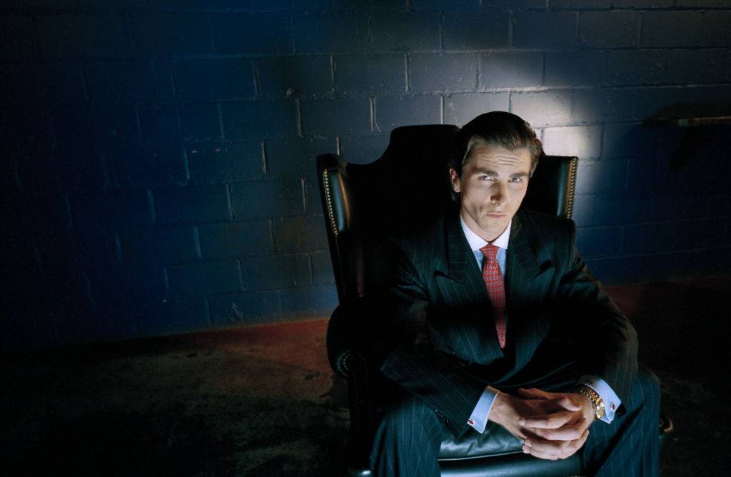 Christian Bale na planie filmu „American Psycho”, Fot. Getty Images