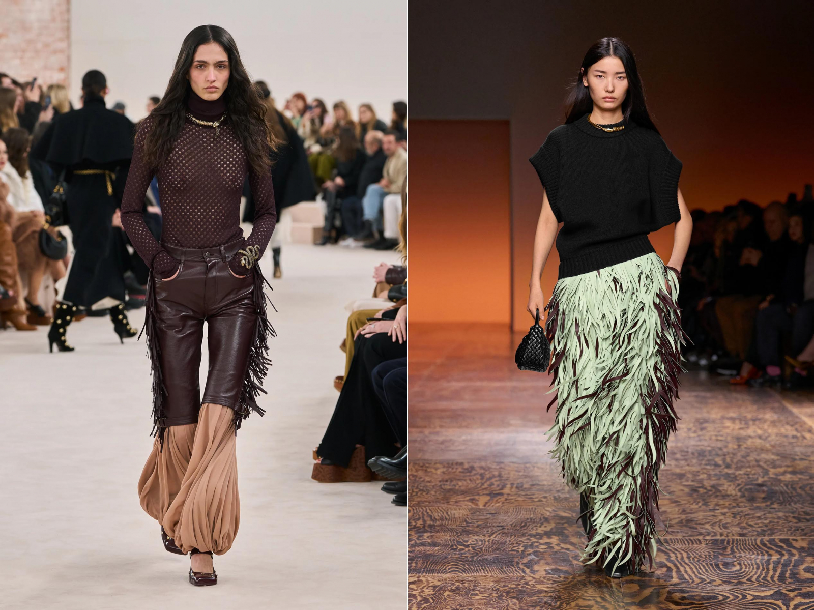 Chloé i Bottega Veneta jesień-zima 2024-2025 (Fot. Go Runway)