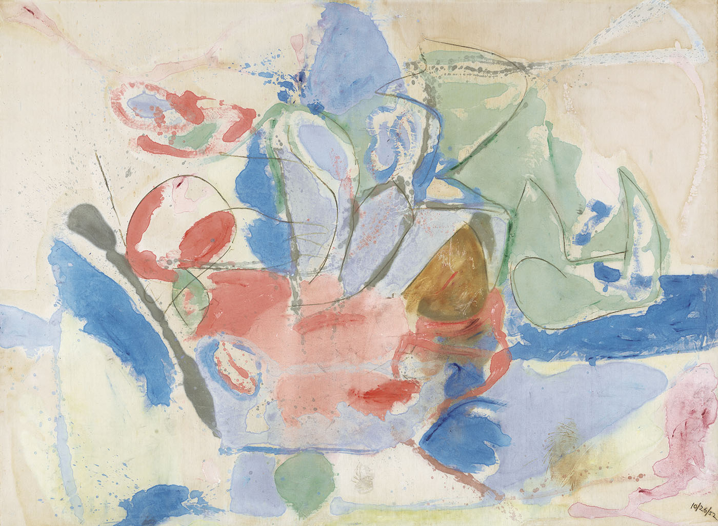 Helen Frankenthaler, Mountains and Sea, 1952 Helen Frankenthaler Foundation, New York, on extended loan to the National Gallery of Art, Washington, DC © 2024 Helen Frankenthaler Foundation, Inc. / Artists Rights Society (ARS), New York