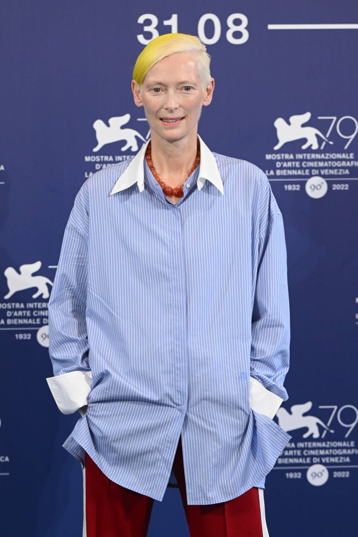 Tilda Swinton na konferencji prasowej filmu „The Eternal Daughter (Fot. Getty Images)