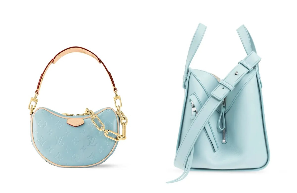 Torebki baby blue Louis Vuitton, Loewe (Fot. Materiały prasowe)