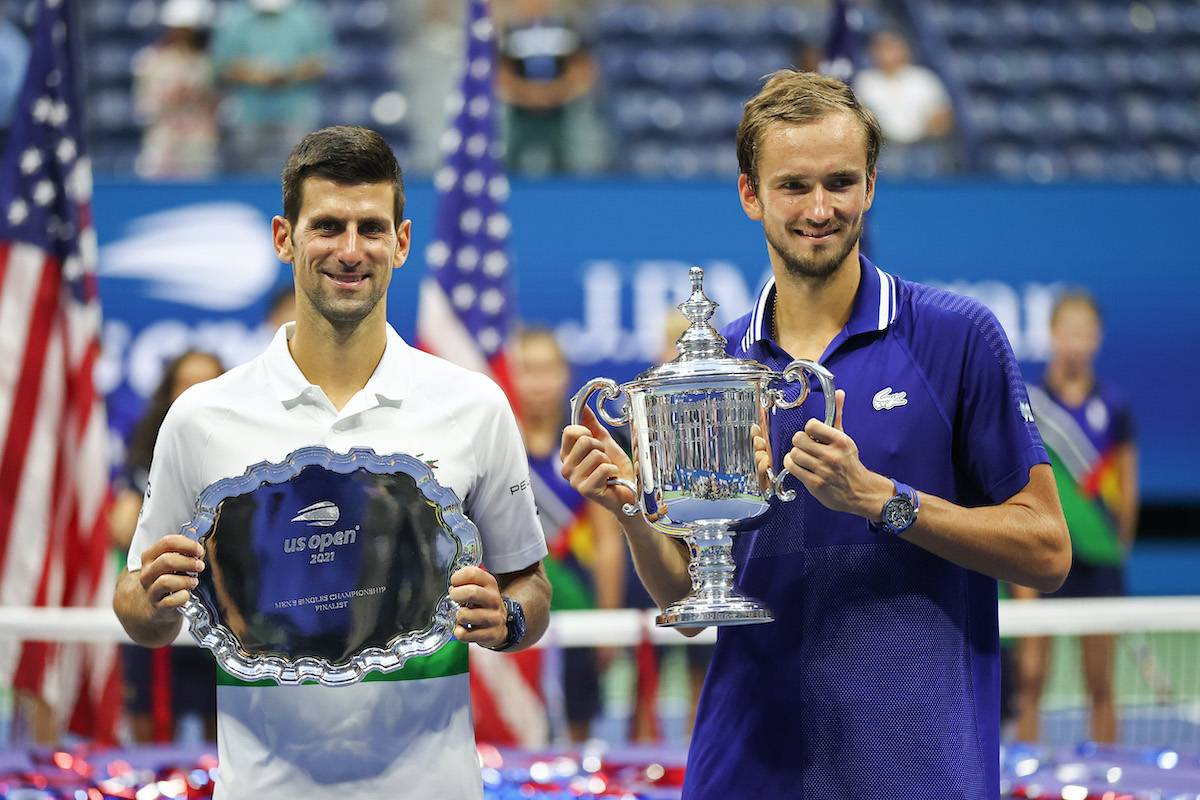Novak Djokovic i zwycięzca turnieju, Daniil Medvedev / Fot. materiały prasowe