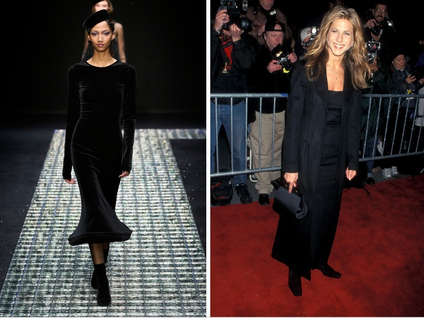 Emporio Armani, Jennifer Aniston / Fot. Spotlight. Launchmetrics, Ron Galella, Ltd., Getty Images