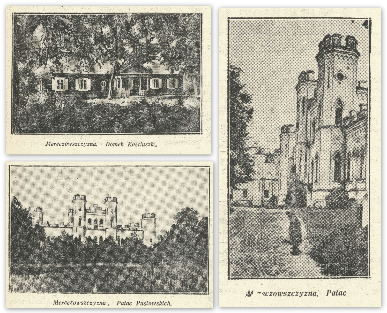 Widok Mereczowszczyzny, dworek Koścuszki i pałac (Fot. Dzień dobry),