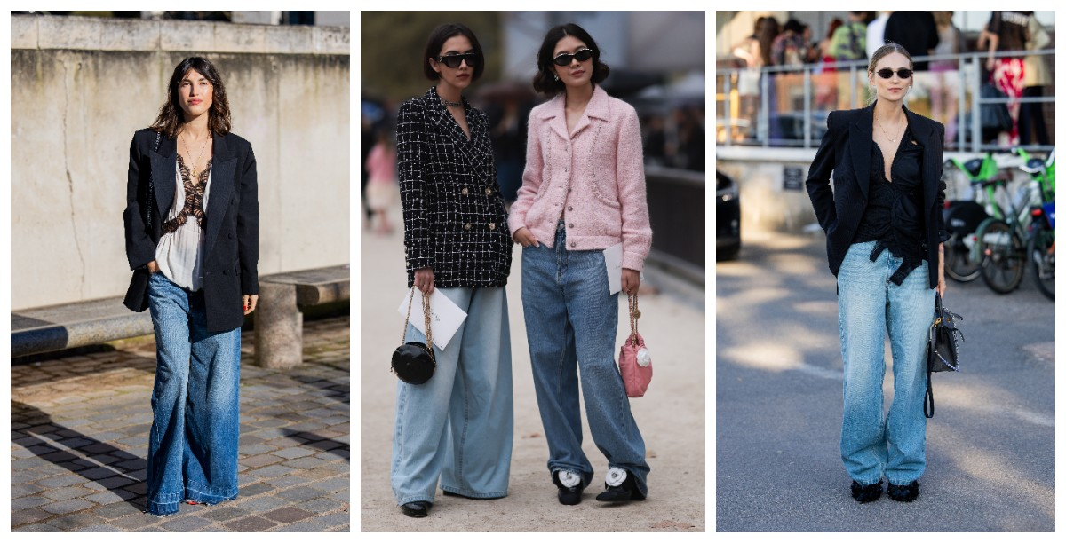 Z baggy jeans nie rozstajemy się jesienią. Nosimy je do ulubionych marynarek / (Fot. Christian Vierig / Jeremy Moeller/Getty Images)