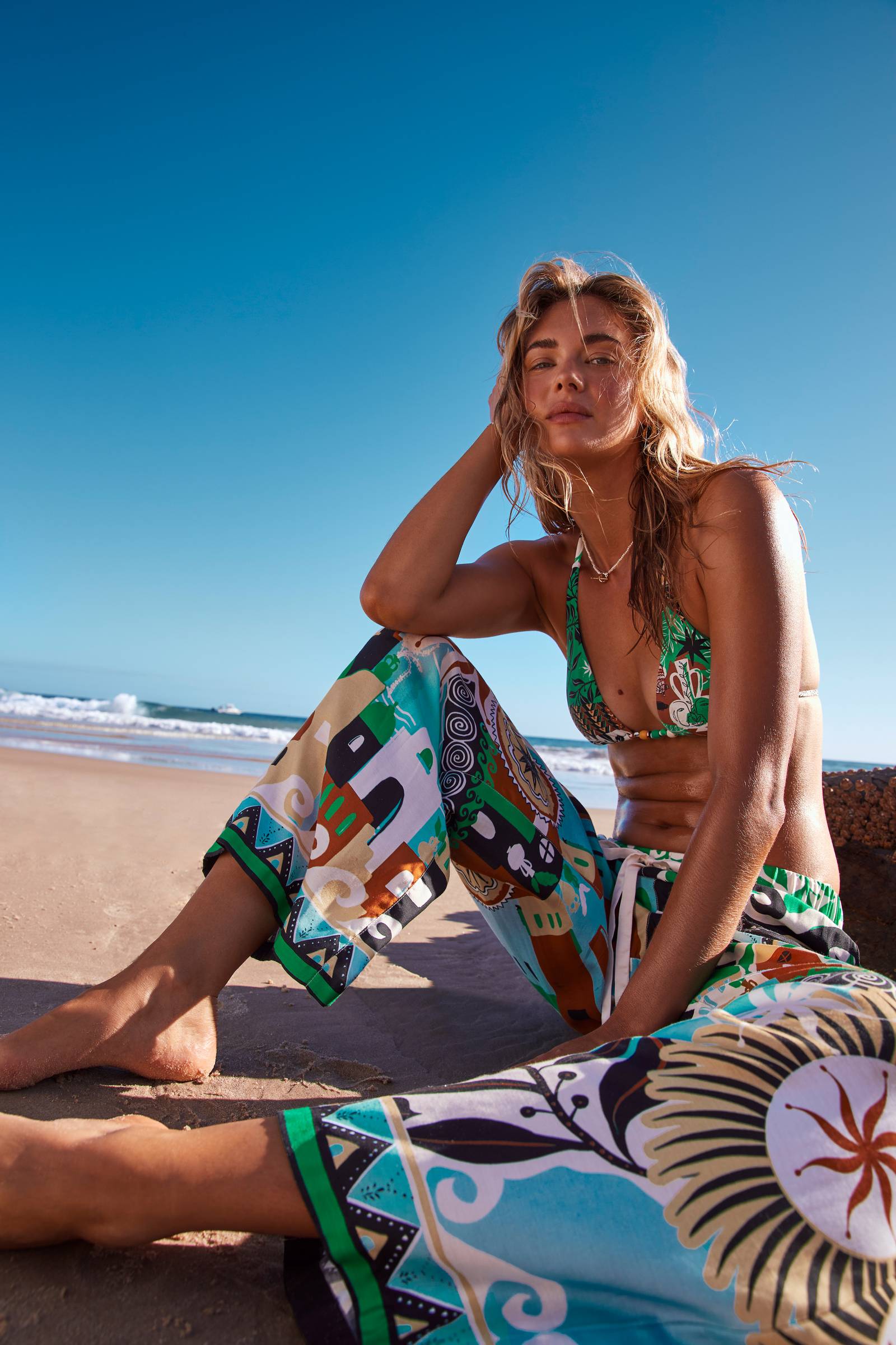 Moda: Jedwabne spodnie Seafolly Wide Leg Pant