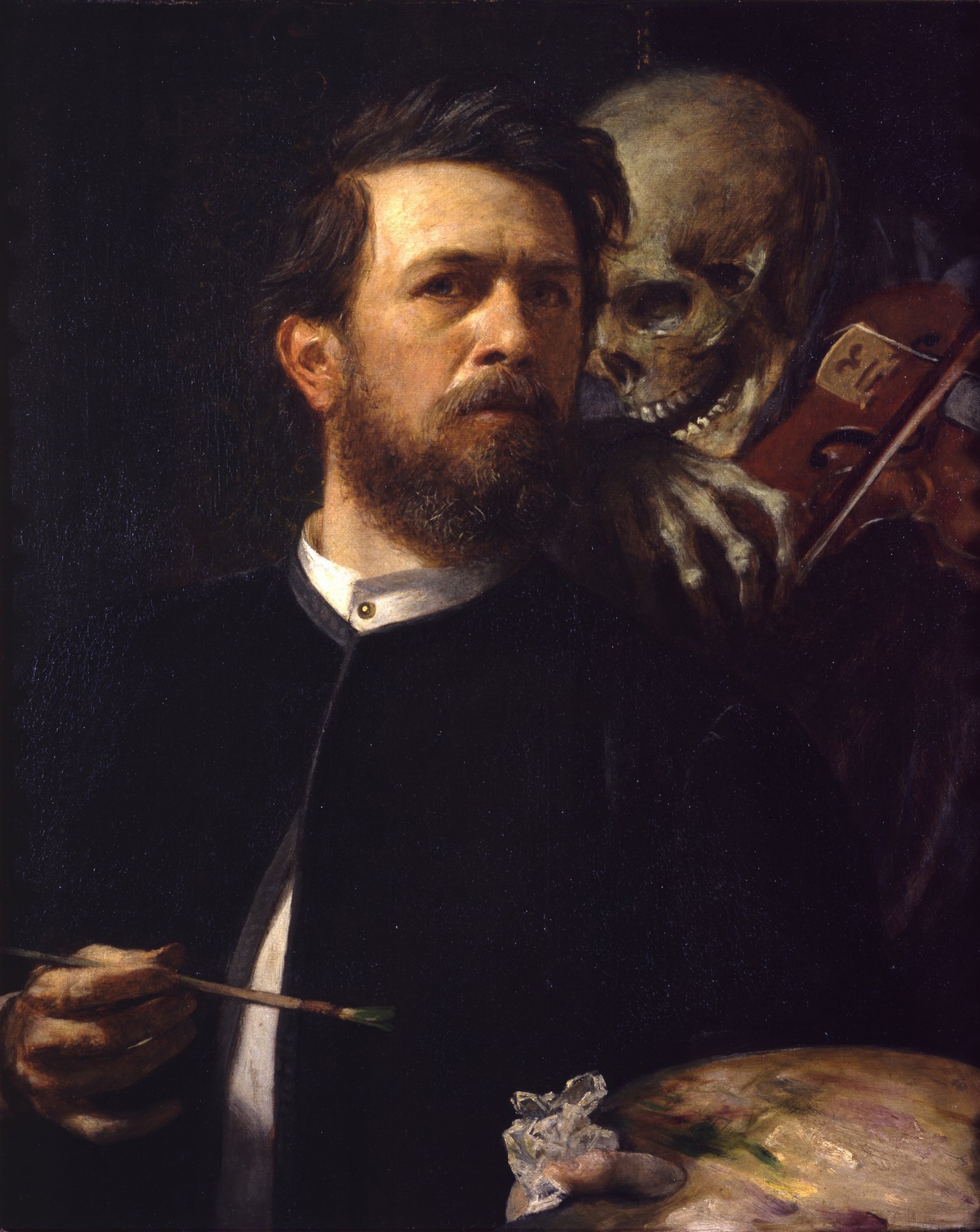 Arnold Böcklin, Self-Portrait with Death Playing the Fiddle, 1872 (Alte Nationalgalerie, Staatliche Museen zu Berlin / Fot. Staatliche Museen zu Berlin, Nationalgalerie / Andres Kilger)