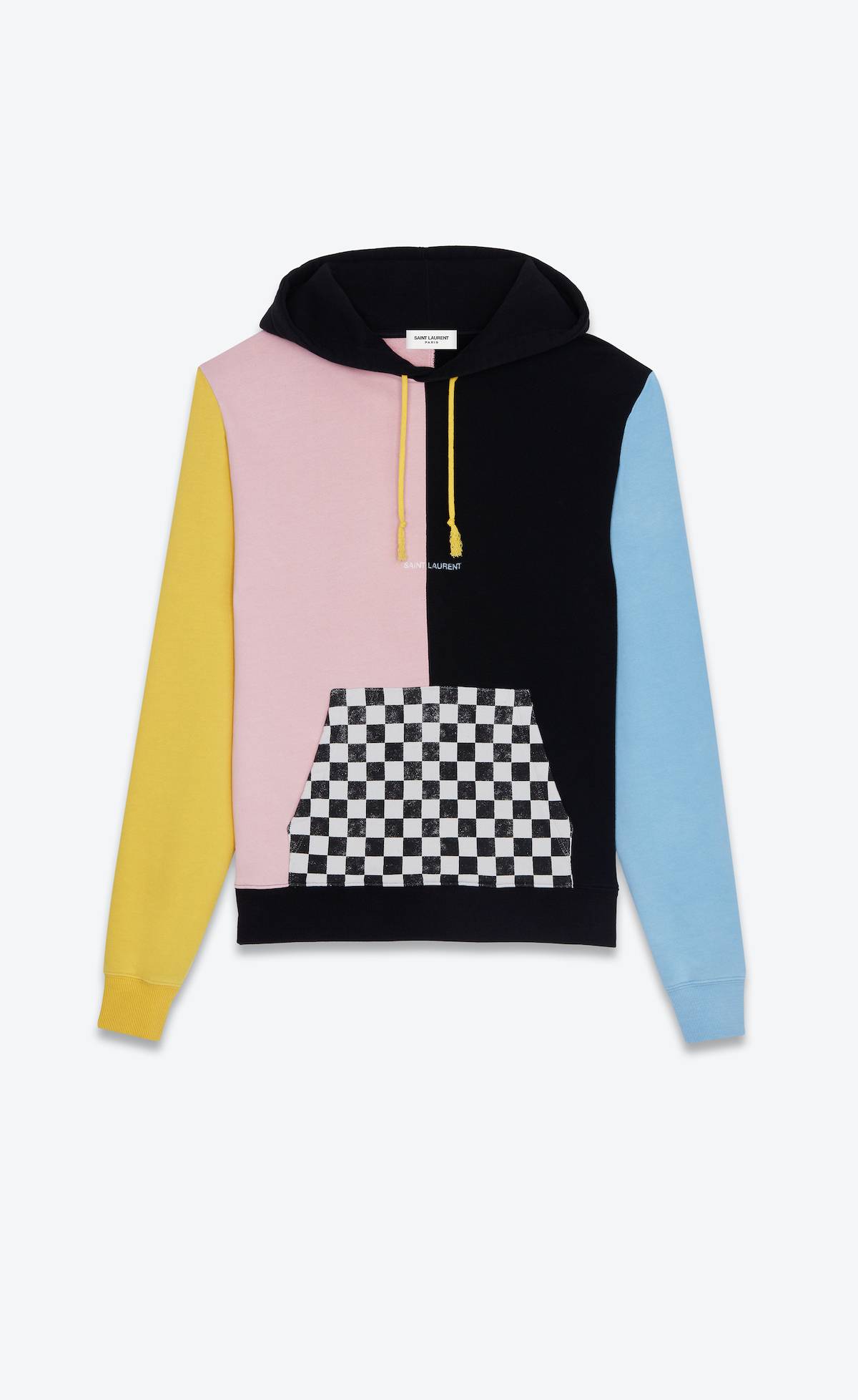 Memphis Colorblock Saint Laurent Logo Hoodie, fot. Courtesy of Saint Laurent