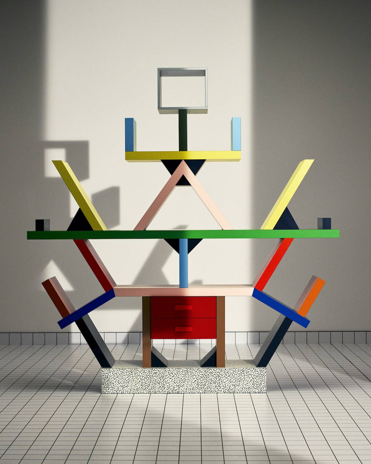 Ettore Sottsass, regał „Carlton”, 1981, fot. Courtesy of Saint Laurent