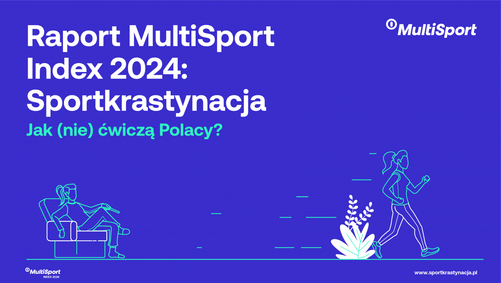 Grafika ilustrująca raport „MultiSport Index 2024: Sportkrastynacja”.