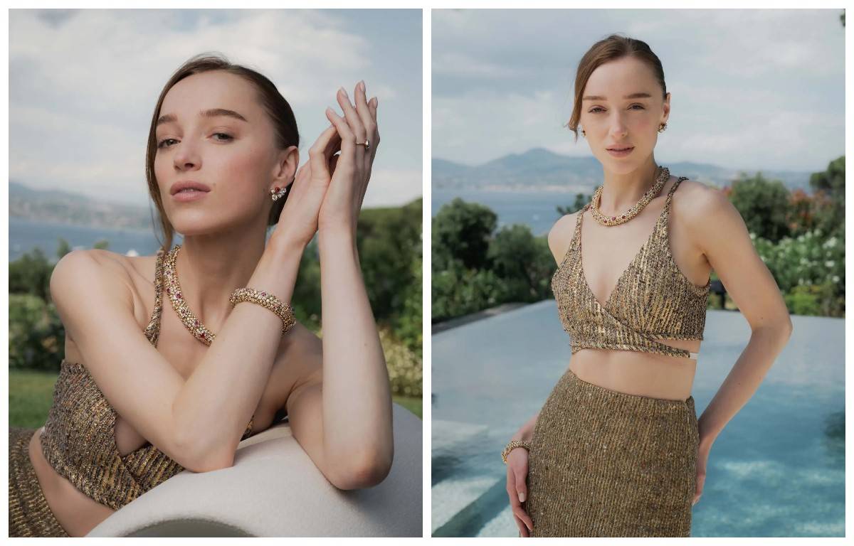 Phoebe Dynevor prezentuje kolekcję biżuterii haute couture Louis Vuitton (Fot. Pierre Mouton)