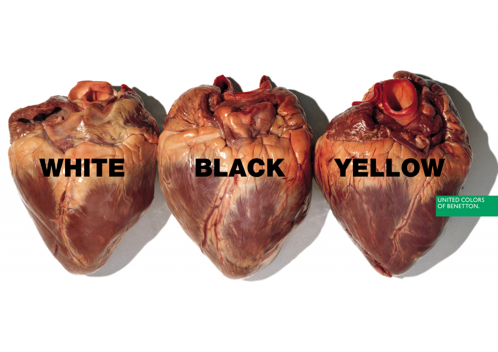 Benetton wiosna-lato 1996, Hearts, fot. Oliveiro Toscani