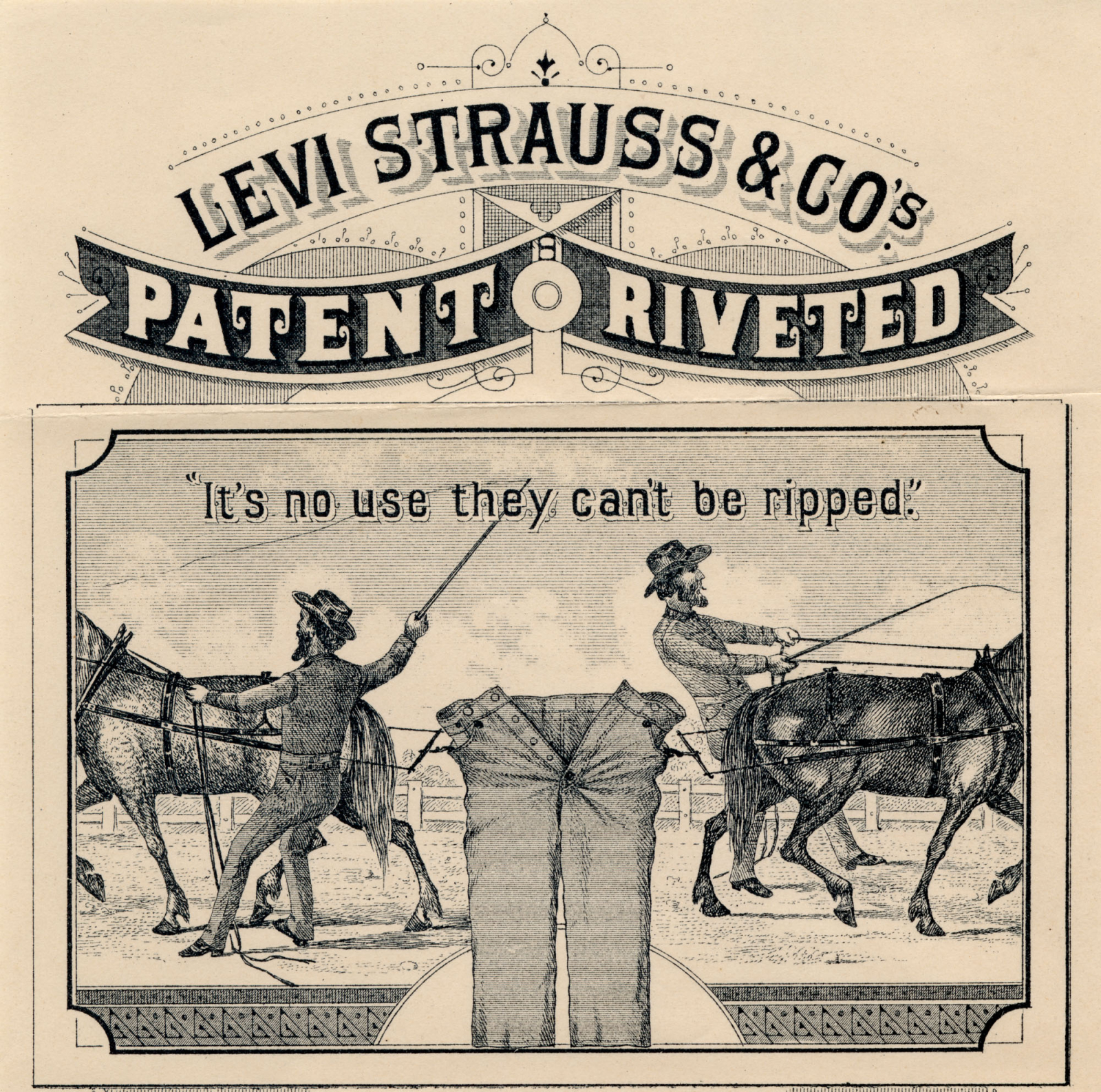 Reklama Levi Strauss & Co. z 1887 roku / Fot. materiały prasowe