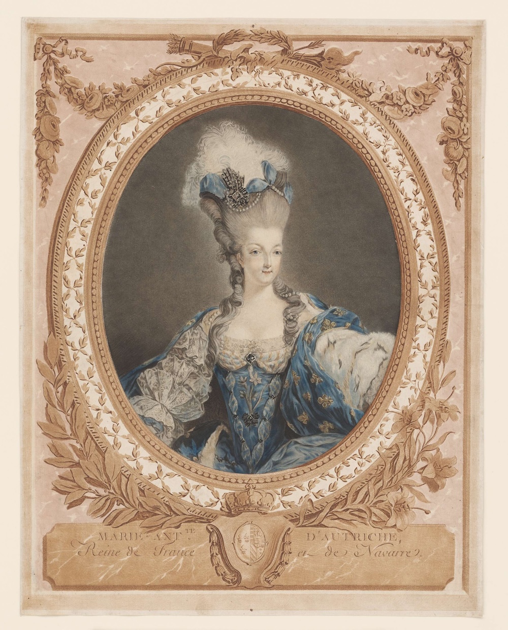 Jean François Janinet, Portret Marie Antoinette, 1777 (Rijksmuseum, Amsterdam)