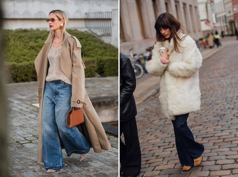 Co uczyni baggy jeans eleganckimi? Nawiązania do stylu boho. Dlatego spodnie z szeroką nogawką noście z zamszowymi kozakami (Fot. Spotlight. Launchmetrics, Claudio Lavenia/Getty Images)